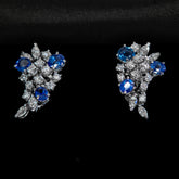 18ct White Gold - Sapphire & Diamond earrings