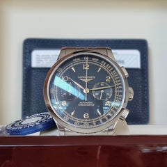 Longines 'Record' Steel Chronograph