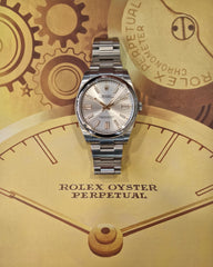 Rolex Oyster Perpetual silver 41mm