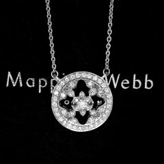 18ct White Gold - Diamond-set pendant & chain