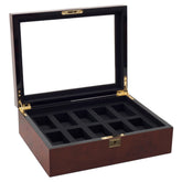 WOLF 'Savoy' 10 Piece Watch Box Burlwood