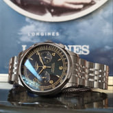 Longines 'Record' Steel Chronograph