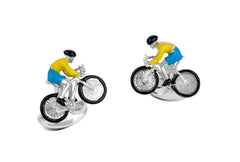 Sterling Silver Bike & Rider Cufflinks