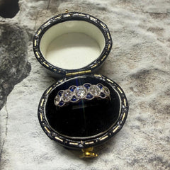 Platinum Sapphire & Diamond ring