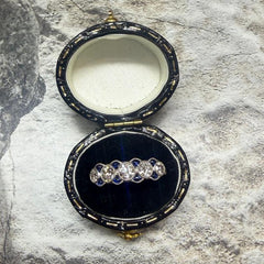 Platinum Sapphire & Diamond ring