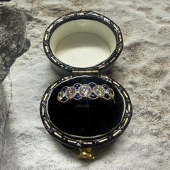 Platinum Sapphire & Diamond ring