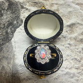 18ct Yellow Gold Opal & Diamond ring