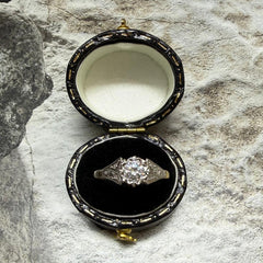 18ct Yellow Gold & Platinum Diamond ring
