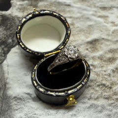 18ct Yellow Gold & Platinum Diamond ring