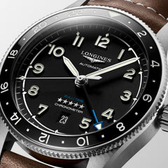Longines Spirit Zulu Time 42mm - Black matt dial