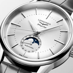 Longines Flagship Heritage Moonphase - Sunray Silver