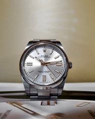 Rolex Oyster Perpetual silver 41mm