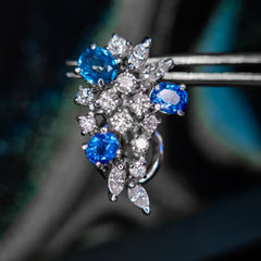 18ct White Gold - Sapphire & Diamond earrings