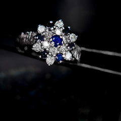 18ct White Gold - Sapphire & Diamond ring