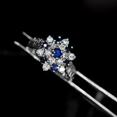 18ct White Gold - Sapphire & Diamond ring