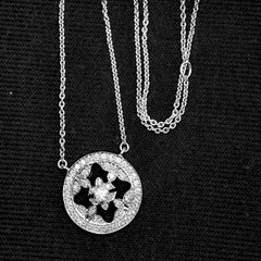 18ct White Gold - Diamond-set pendant & chain