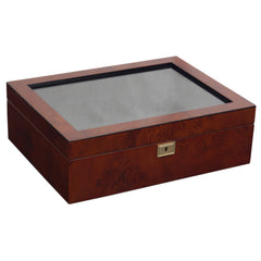 WOLF 'Savoy' 10 Piece Watch Box Burlwood