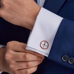 Sterling Silver Vintage Steering Wheel Cufflinks