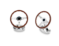 Sterling Silver Vintage Steering Wheel Cufflinks