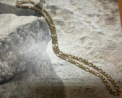 9ct yellow gold roller link/figaro necklace