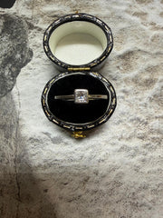 18ct white gold princess cut diamond ring